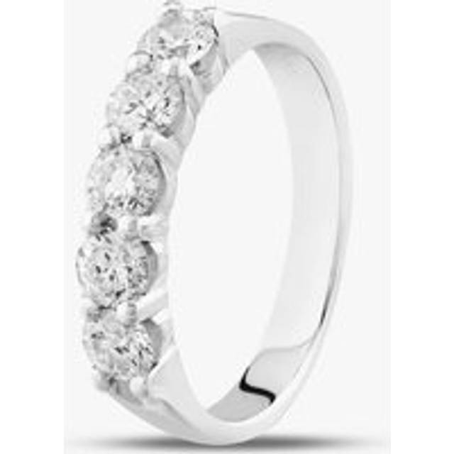 9ct White Gold Lab Grown 1.00ct Brilliant Cut Diamond Half Eternity Ring LGR5555-100 (WG) - Silver