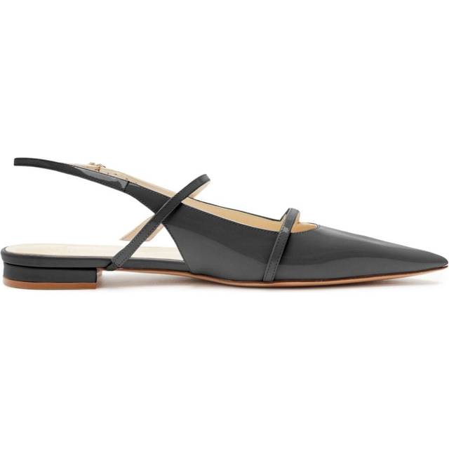 Alexandre Birman - Tita slingback flat pumps - women - Leather/Leather/Calf Leather - 41 - Black