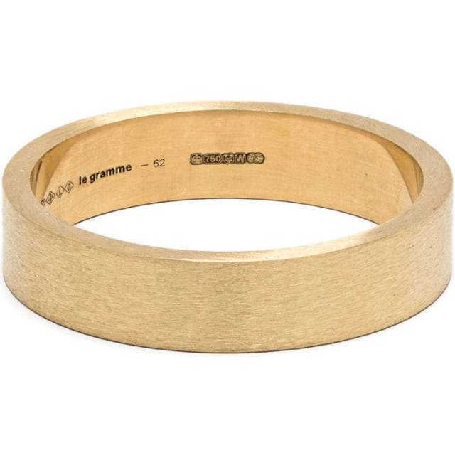Le Gramme - 18kt yellow gold ribbon brushed ring - men - 18kt Yellow Gold - 62