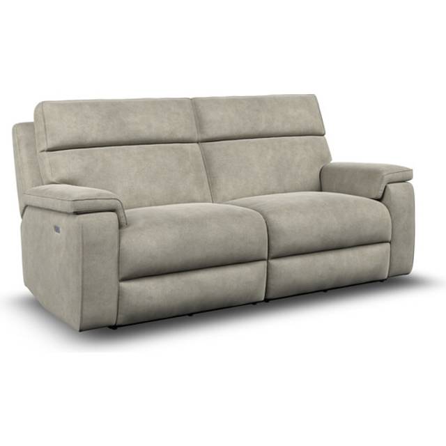 Miller Taupe Fabric Sofas - 3 Seater Electric Recliner Sofa - Selby Range - Oak Furnitureland
