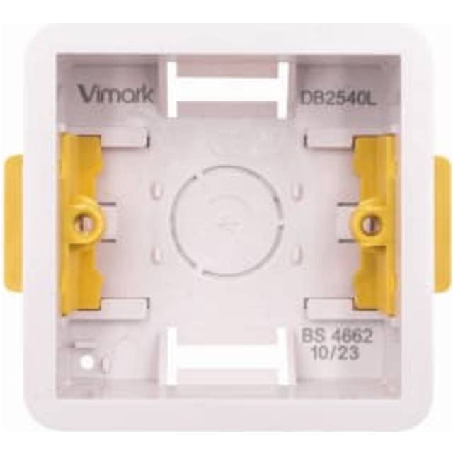 Vimark 1 Gang Dry Lining Box - 35mm - White