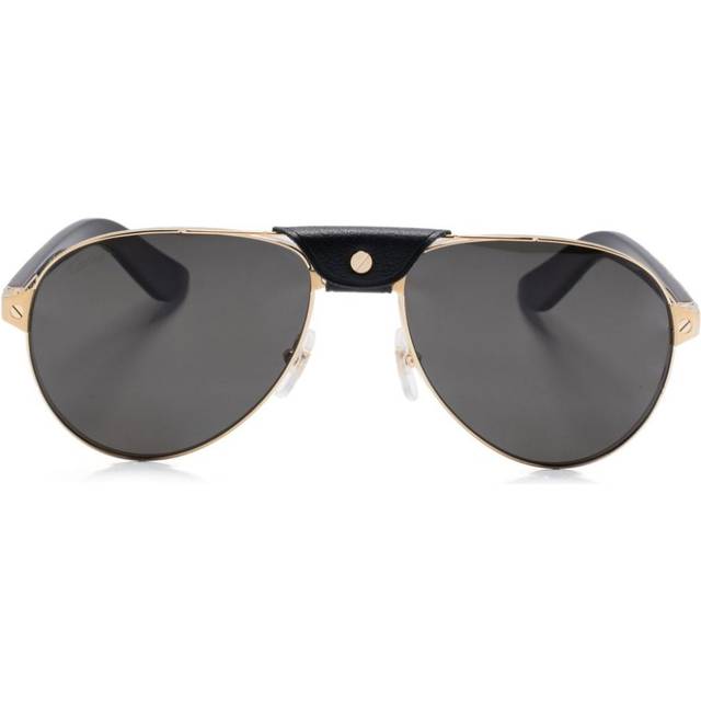 Cartier Eyewear - Santos sunglasses - men - Acetate/Metal - 59 - Black