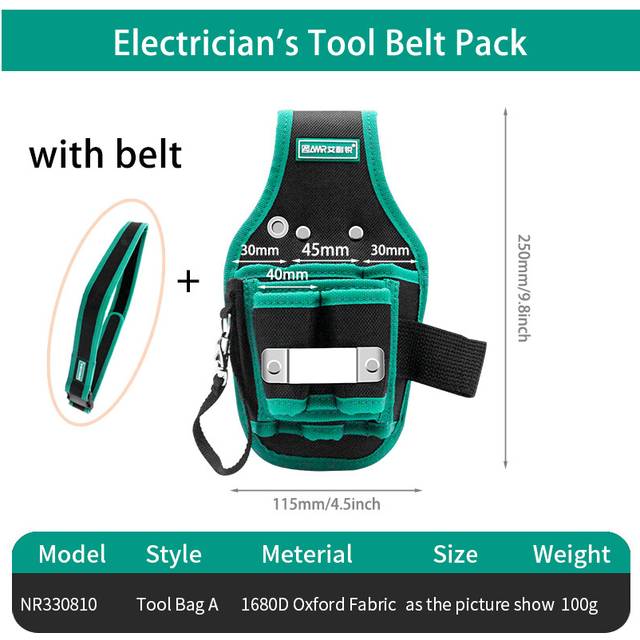 (Tool Bag A Belt) Multi-function Storage Bag Oxford Cloth Waist Pack Hardware Repair Tool