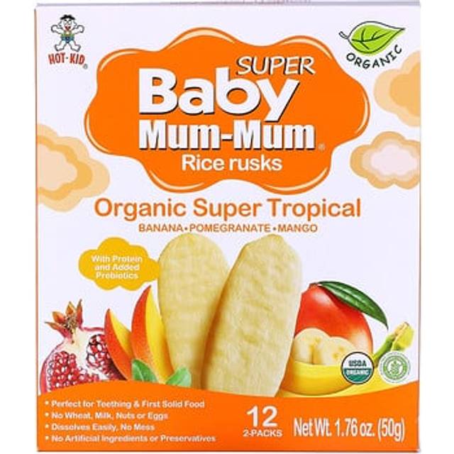 Mum-Mum Baby Teething Wafers Organic Super Tropical 12 Packs