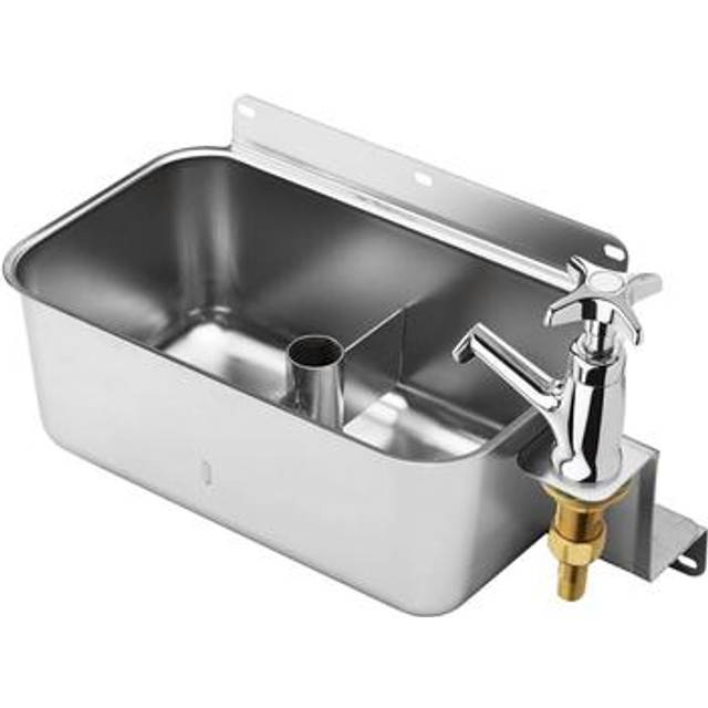 "Krowne 16-153L Krowne Front Mount Dipper Well  Stainless Steel  1"""""""" Drain  1/2"""""""" NPT Male Inlet  Low Lead Compliant"