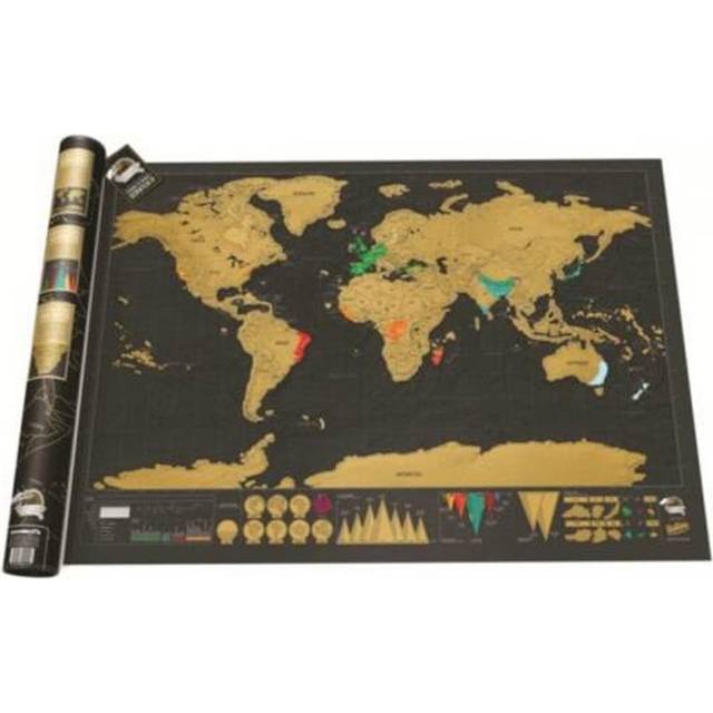 Creative Scratch Off World Map Poster For Travelers Black Maps & Atlases
