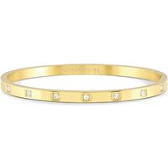 Nomination Pretty Bangles Large Gold White Square - 6.3 x 5.5 cm