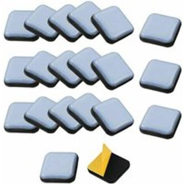 Neige - 20 Pack Furniture Glides for Hardwood Floors, 25 x 25 mm, Teflon Glides, Self Adhesive Chair Legs, ptfe Squares, Furniture Move Glides, Self