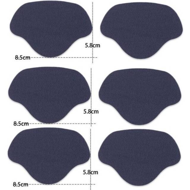 (Dark Blue) 6pcs New Sports Shoes Patches Breathable Shoe Pads Patch Sneakers Heel Protector Adhesive Patch