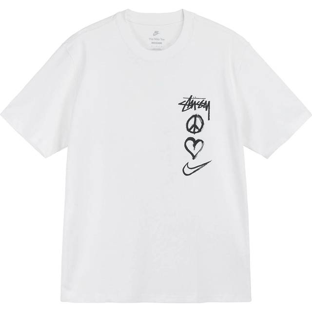 Nike x Stussy Peace Love Swoosh T-Shirt 'White' DM4942-121 - MULTI-COLOR