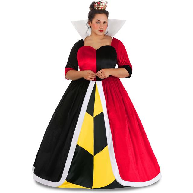 Plus Size Deluxe Disney Queen of Hearts Costume - Black&#47;Purple&#47;Red (4X)