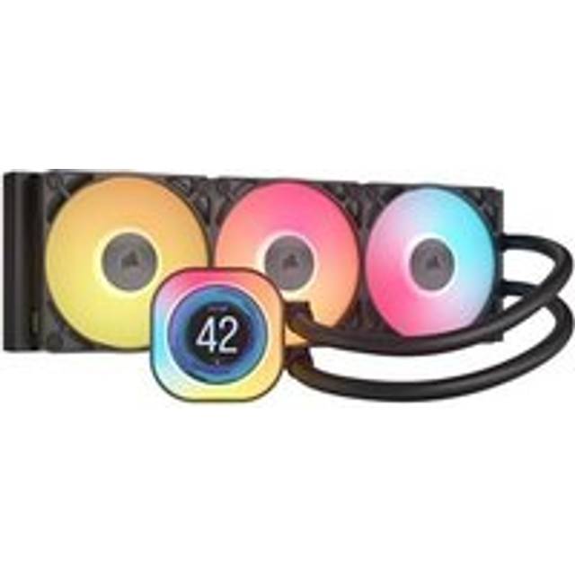 CORSAIR iCUE LINK TITAN 360 RX RGB 360 mm Liquid CPU Cooler - RGB LED, Black, Black