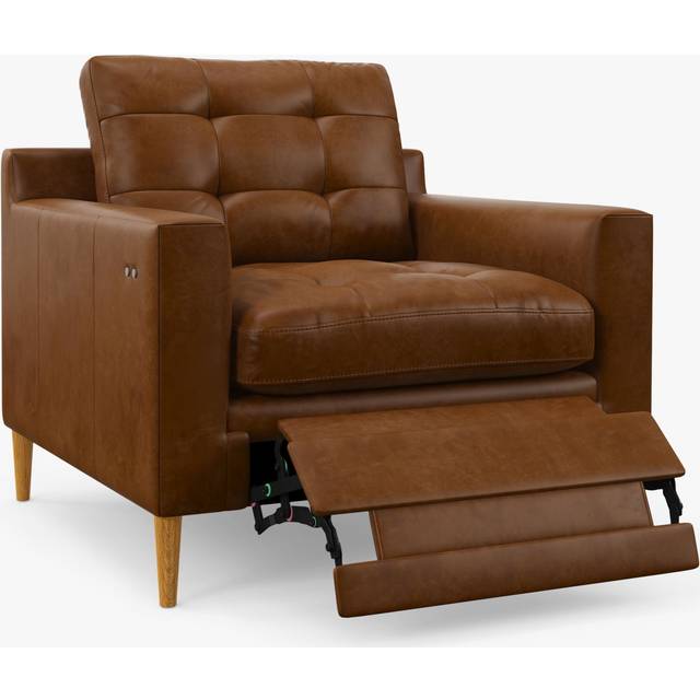 John Lewis Draper II Motion Leather Armchair, Light Leg