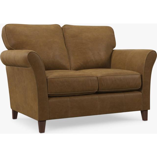 John Lewis Charlotte II Small 2 Seater Leather Sofa, Dark Leg