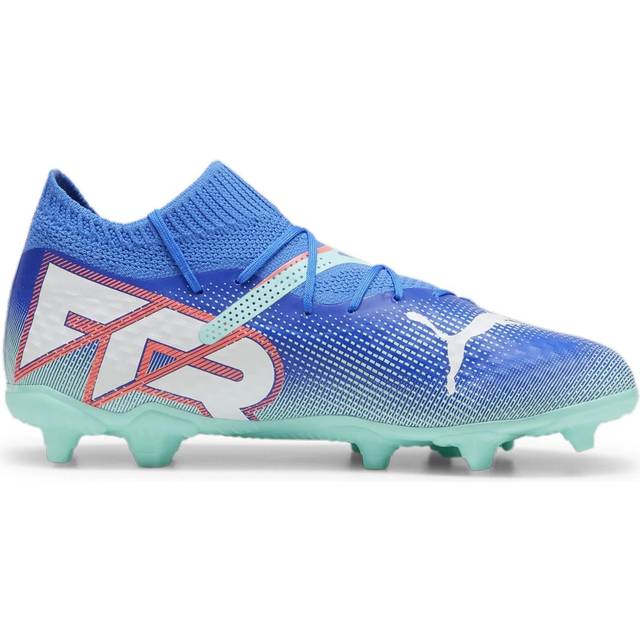 PUMA Unisex Kid's Future 7 Pro Fg/Ag Jr fotbollssko, Bluemazing Puma vit elektrisk pepparmynta, 36 EU