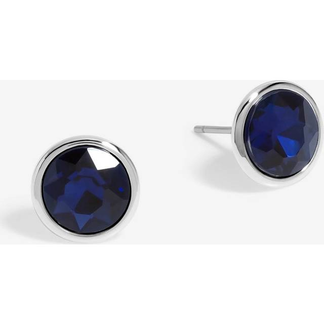 Jon Richard Jon Richard Silver Plated And Sapphire Stud Earrings