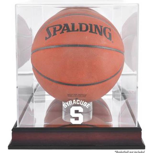 Syracuse Orange Mahogany Antique Finish (2015-Present Logo) Basketball Display Case with Mirror Back