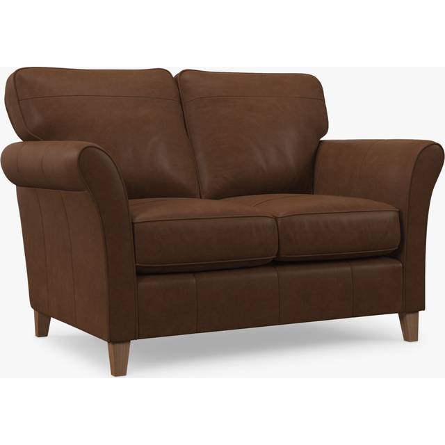 John Lewis Charlotte II Small 2 Seater Leather Sofa, Light Leg