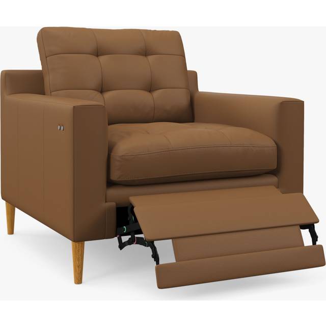 John Lewis Draper II Motion Leather Armchair, Light Leg