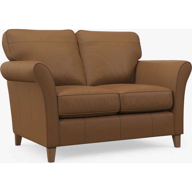 John Lewis Charlotte II Small 2 Seater Leather Sofa, Light Leg