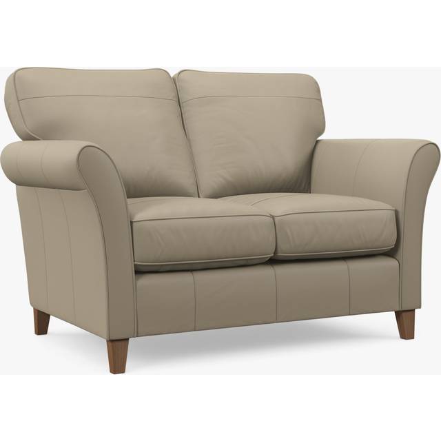 John Lewis Charlotte II Small 2 Seater Leather Sofa, Light Leg