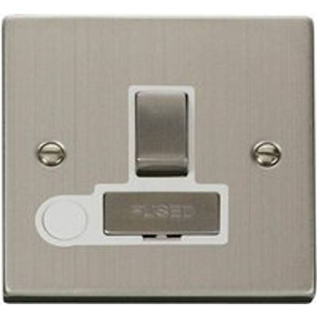 Se Home - Stainless Steel 13A Fused Ingot Connection Unit Switched With Flex - White Trim