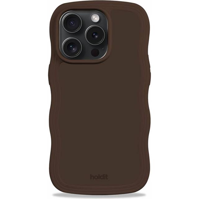 Holdit Telefonskal Wavy iPhone 14 Pro Max - Mörkbrun