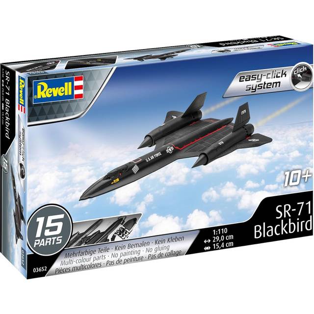 Revell 1/110 Scale Lockheed SR-71 Black Bird Easy Click Model Kit