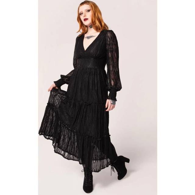 Hellbunny - Rhea - Dress - black - XS - 100% Polyester,95% Nylon, 5% Elastane,Lace