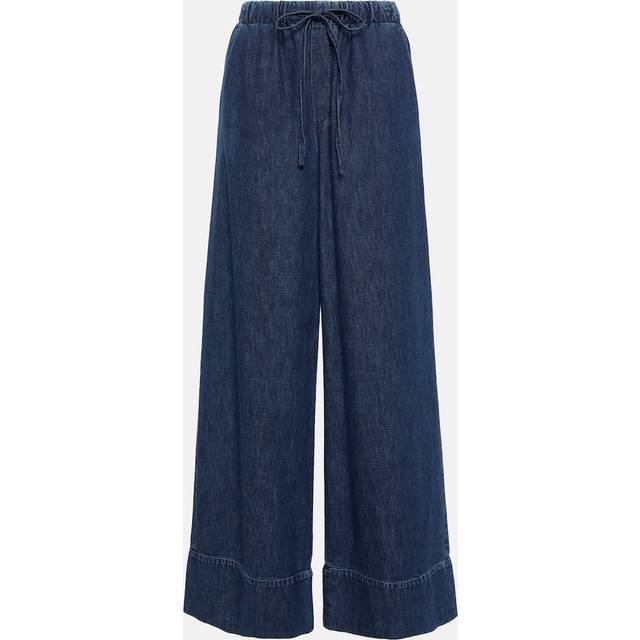 Valentino High-rise chambray wide-leg jeans - blue (UK 6)