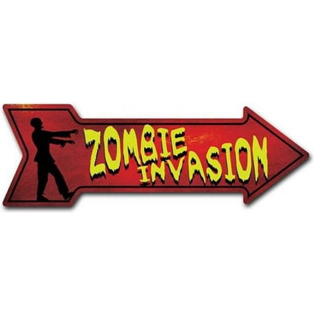 SignMission D-A-8-999536 8 x 24 in. Indoor & Outdoor Decor Direction Sticker Vinyl Wall Decals - Zombie Invasion - 24 in.