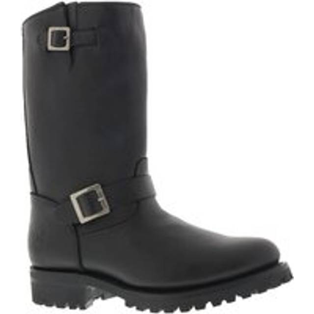 Grinders Men's Women's Wild One Black Pull On Engineer Biker Boots - EU 40
