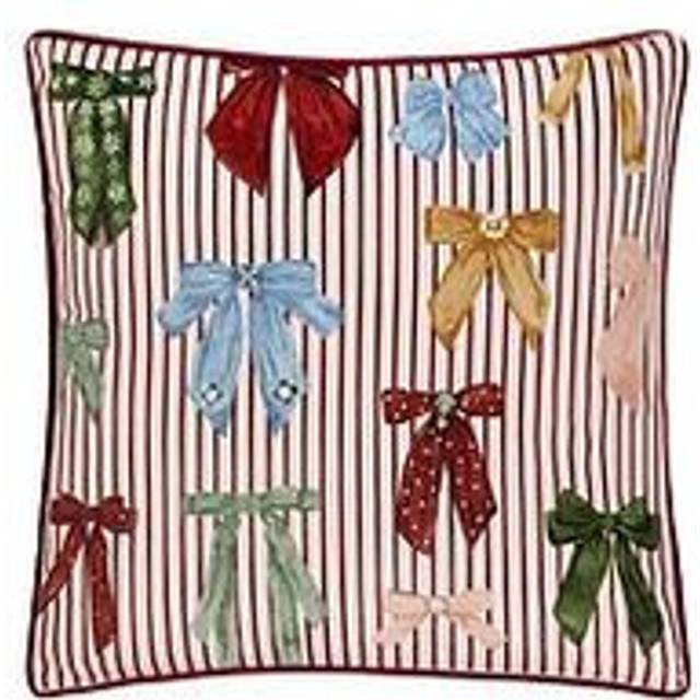 Noortje Bows Printed Filled Cushion - Pink - 45cm X 45cm - furn.