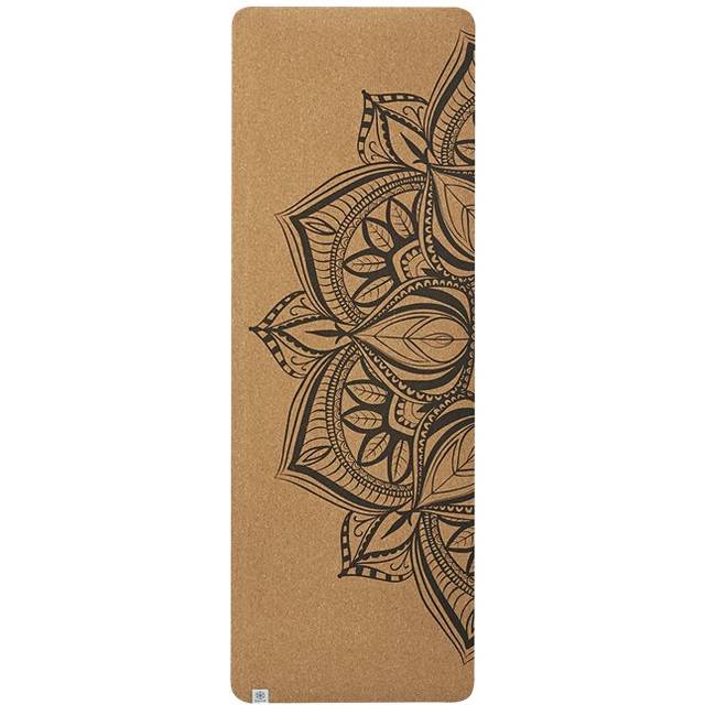 Gaiam Printed Cork Mandala Yoga Mat 5mm Träningsutrustning Cork - One size