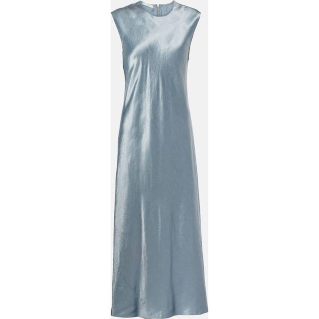 Vince Satin midi dress - blue (UK 8)