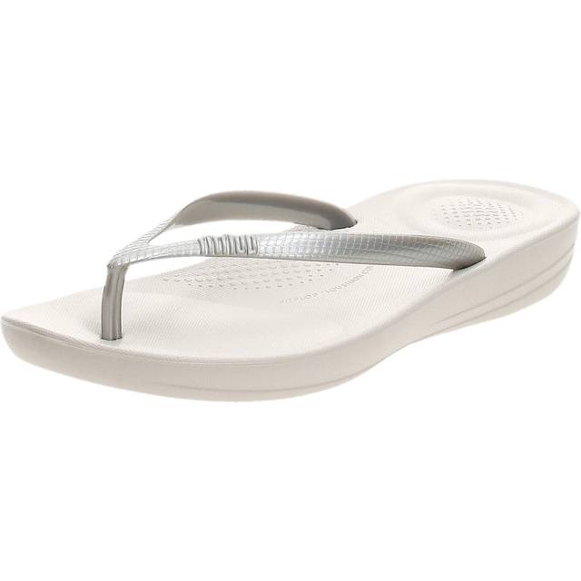 FITFLOP Iqushion Silver Ergonomic Flip Flops Size: 6, Colour: Silver F