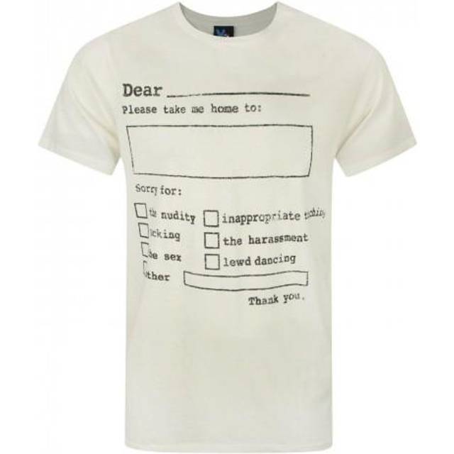 (S, Cream) Junk Food Mens Please Take Me Home T-Shirt