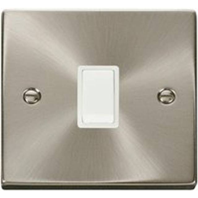 Se Home - Satin / Brushed Chrome 1 Gang 20A dp Switch - White Trim