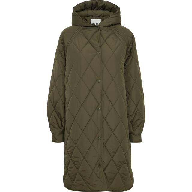 Women's Ichi Ihhansa Ja Long Quilted Coat - Vert