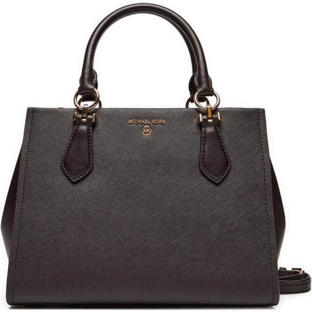 Leather Handbag with Zippered Closure