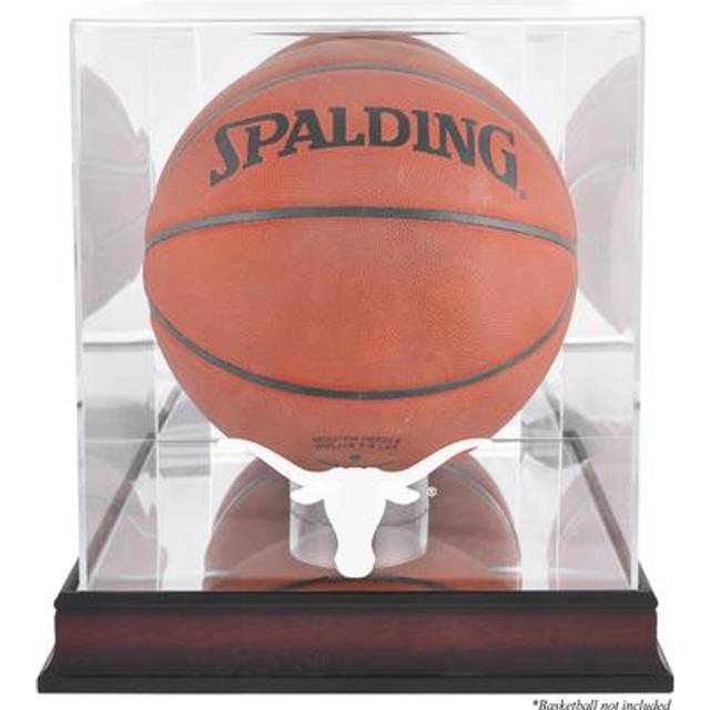 Texas Longhorns Mahogany Antique Finish Basketball Display Case with Mirror Back