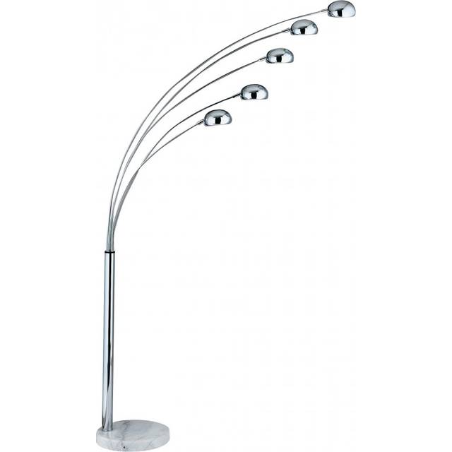 Searchlight 3085-5CC Giraffe - 5 Light Floor Lamp Chrome White Marble