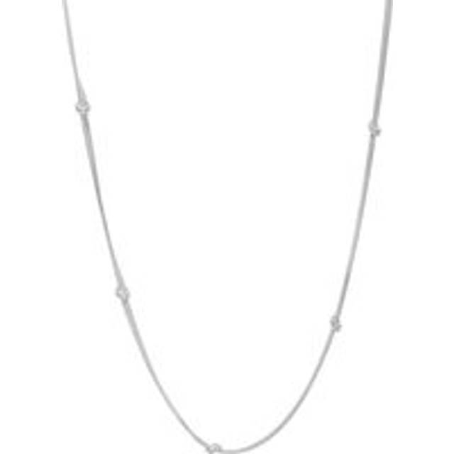 Sterling Silver 16 Inch Double Snake Knotted Chain - Silver
