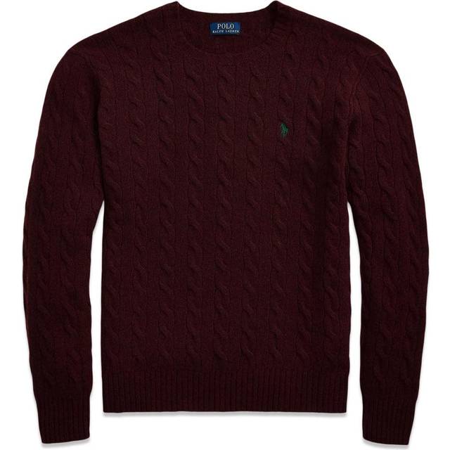 Ralph Lauren Cable Knit Jumper Burgundy