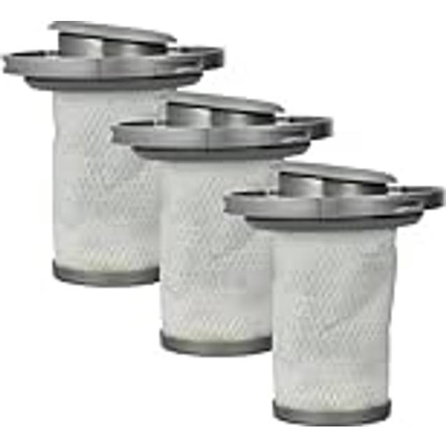 Vhbw - 3x Separator Filter compatible with Tefal TY9691 Vacuum Cleaner - Replacement Filter, Washable, Grey White
