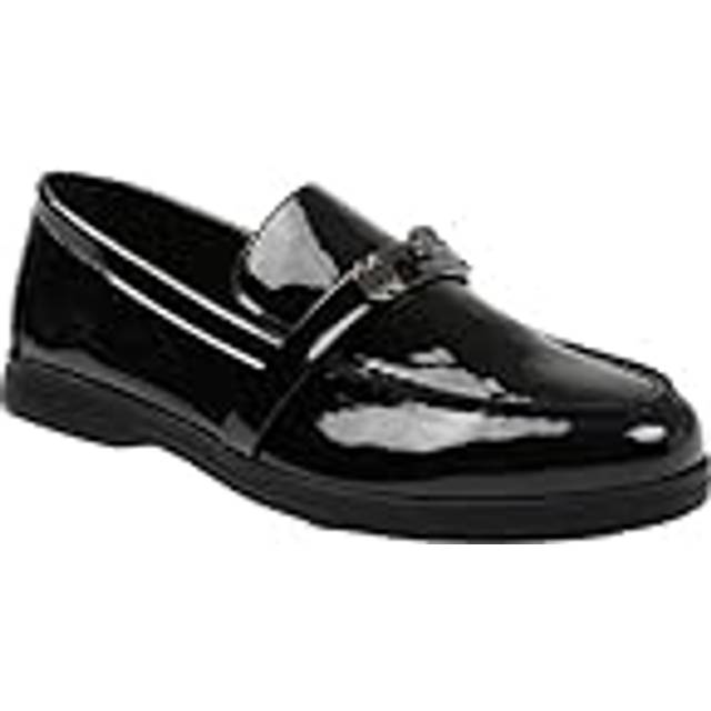 Where's That From Wheres Womens 'Morocco' Slip On Loafers With Metal Detailing - Black - Size UK 7