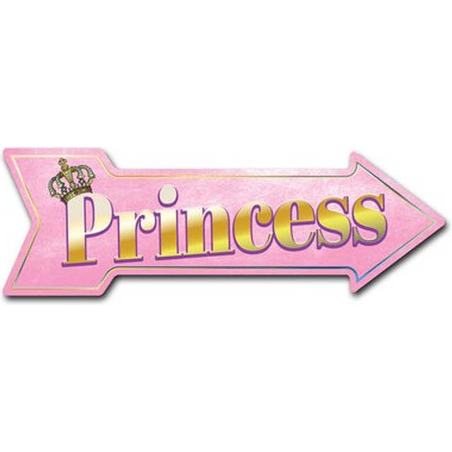 SignMission D-A-12-999659 12 x 36 in. Indoor & Outdoor Decor Direction Sticker Vinyl Wall Decals - Princess - 24 in.