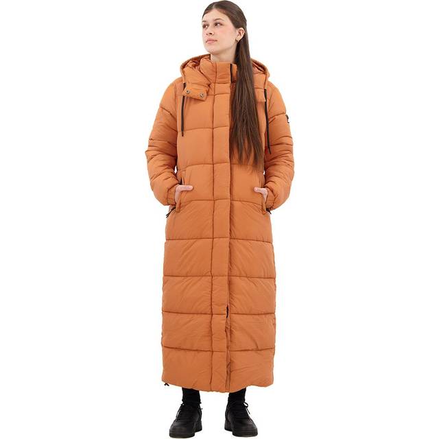 Superdry for woman. W5011587A Brown Ripstop quilted long coat (S), Casual, Recycled Polister, Sustainable
