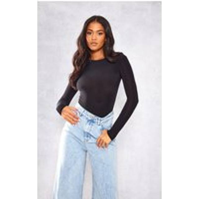 Tall Black Slinky Long Sleeve Bodysuit - 6