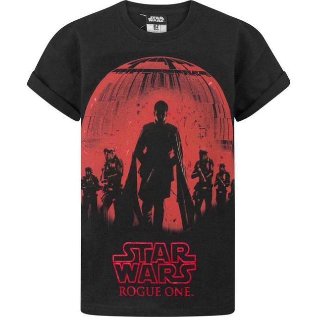 (7-8 Years) Star Wars T-Shirt Kids Boys Rogue One Characters Movie Red Foil Top